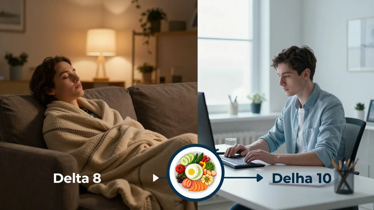 Kontrastní scény: relaxace večer versus soustředění během dne