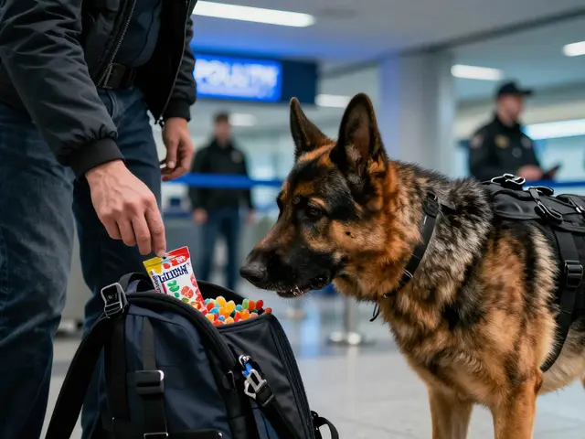 Cizí nos: Dokážou policejní psi čichat Delta-8 gumičky?