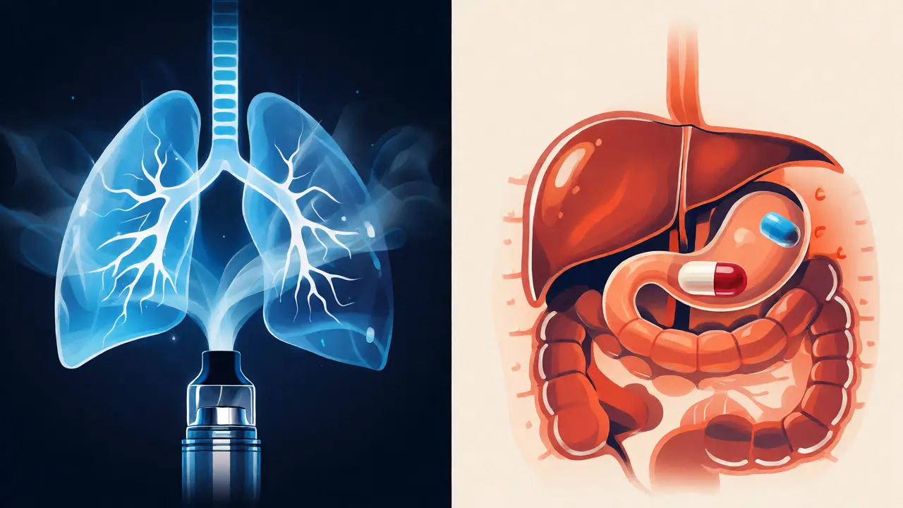 Porovnání rychlosti vstřebávání CBD při inhalaci a požití